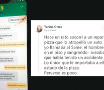 Mientras el repartidor esperaba ayuda, Glovo indagaba por la pizza.