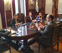 Corral y los camaristas que se reunieron en Buenos Aires para organizar el debate de octubre.