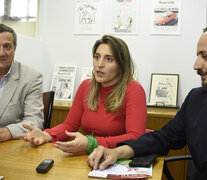 Castañeira y Mulhall, junto al precandidato a diputado en Santa Fe, César Rojas. (Fuente: Andres Macera) (Fuente: Andres Macera) (Fuente: Andres Macera)