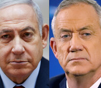 Los rivales políticos de Israel: Netanyahu y Gantz. 