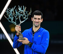 Djokovic llegó a 34 Masters 1000 y a 77 títulos en total con su victoria en París-Bercy. (Fuente: AFP) (Fuente: AFP) (Fuente: AFP)