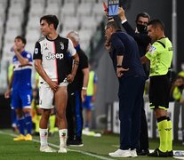 Dybala, en el último partido, tras salir por su molestia muscular. (Fuente: AFP) (Fuente: AFP) (Fuente: AFP)