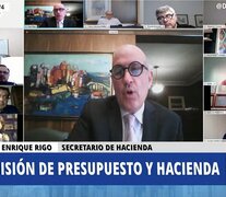 Raúl Rigo, secretario de Hacienda, en su presentación en la comisión legislativa.