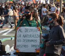 Les jóvenes fueron protagonistas de protesta, como también los carteles hechos a mano (Fuente: Sebastián Granata) (Fuente: Sebastián Granata) (Fuente: Sebastián Granata)