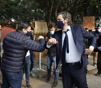 El jefe de Gabinete, Santiago Cafiero y el ministro de Desarrollo Social, Daniel Arroyo, participaron del lanzamiento. (Fuente: Télam) (Fuente: Télam) (Fuente: Télam)