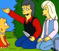 Lisa Simpson, Paul y Linda McCartney en 1995.