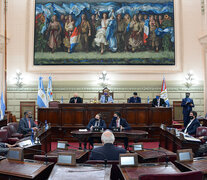 Presidieron la sesión Alejandra Rodenas y Miguel Lifschitz. (Fuente: Prensa Senado) (Fuente: Prensa Senado) (Fuente: Prensa Senado)