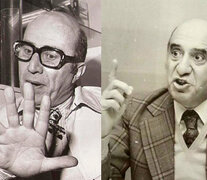 Dante Panzeri y Bernardino Veiga, dos grandes del periodismo deportivo.