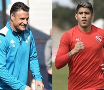 Iván Pillud, de Racing, y Alan Franco, de Independiente. (Fuente: Télam) (Fuente: Télam) (Fuente: Télam)