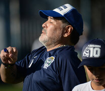 Diego Maradona, DT de Gimnasia. (Fuente: NA) (Fuente: NA) (Fuente: NA)