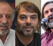 Hugo Yasky, Daniel Catalano y Roberto Baradel.