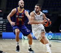 Campazzo ya dejó atrás al griego Calathes y anotará otros dos puntos para el Real Madrid. (Fuente: ACB.COM) (Fuente: ACB.COM) (Fuente: ACB.COM)