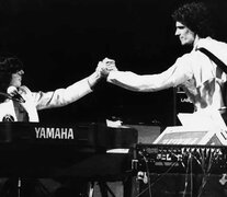 García y Spinetta en 1980, un respeto y amor que iba más allá de rivalidades. (Fuente: Gentileza Juan José Quaranta) (Fuente: Gentileza Juan José Quaranta) (Fuente: Gentileza Juan José Quaranta)