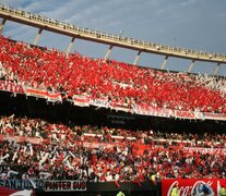 El color del Monumental, aportado por hinchas-socios que dedican horas y días a River. (Fuente: Alejandro Leiva) (Fuente: Alejandro Leiva) (Fuente: Alejandro Leiva)