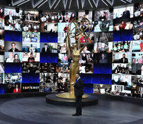Unos 100 artistas participaron por videoconferencia de la ceremonia de los Emmy. (Fuente: AFP) (Fuente: AFP) (Fuente: AFP)