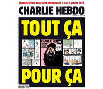 La tapa del número de &amp;quot;Charlie Hebdo&amp;quot; posterior al ataque terrorista de enero de 2015.