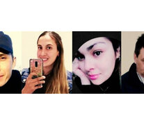 Los policías sospechados, Mario Sosa, Jana Curuhinca, Siomara Flores y Alberto González