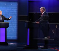 Biden le habla a Trump durante el último debate presidencial. (Fuente: AFP) (Fuente: AFP) (Fuente: AFP)