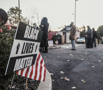 Protesta de Black Lives Matter frente a un centro de votación en Columbus, Ohio. (Fuente: AFP) (Fuente: AFP) (Fuente: AFP)