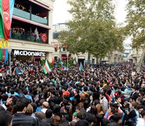 Celebración en Baku, capital de Azerbaiyán.  (Fuente: AFP) (Fuente: AFP) (Fuente: AFP)