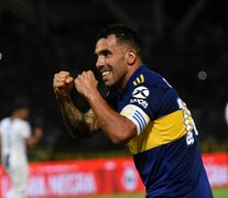 Carlitos Tevez, capitán y figura de Boca. (Fuente: Télam) (Fuente: Télam) (Fuente: Télam)