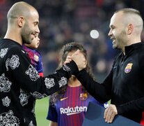 La foto que eligió Iniesta para saludar el retiro de Mascherano. (Fuente: Andrés Iniesta) (Fuente: Andrés Iniesta) (Fuente: Andrés Iniesta)