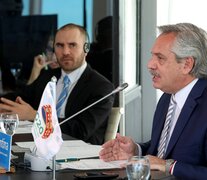 Alberto Fernández estuvo acompañado por el ministro de Economía, Martín Guzmán.