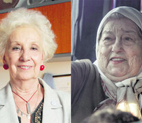 Las dirigentas Estela de Carlotto y Hebe de Bonafini.