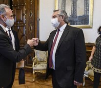 Alberto Fernández con el viceministro de Salud mexicano, Hugo López-Gatell Ramírez. (Fuente: Télam) (Fuente: Télam) (Fuente: Télam)