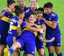 Todo Boca festeja la goleada ante River. (Fuente: Fotobaires) (Fuente: Fotobaires) (Fuente: Fotobaires)