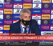 Crespo durante la conferencia de prensa. (Fuente: Imagen de TV) (Fuente: Imagen de TV) (Fuente: Imagen de TV)