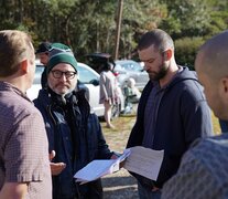 Stevens en el set con Timberlake, a quien define como &amp;quot;un gran actor&amp;quot;.