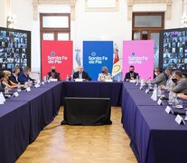 El diálogo entre Perotti y los intendentes se extendió por dos horas.    (Fuente: Prensa Gobernación) (Fuente: Prensa Gobernación) (Fuente: Prensa Gobernación)