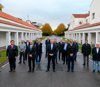 Uno de los últimos encuentros del Presidente con la CGT y los ceos, en la Quinta de Olivos.  (Fuente: Télam) (Fuente: Télam) (Fuente: Télam)