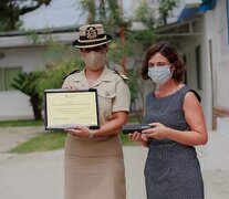 Leticia Díaz junto a Sabrina Caladrón, subsecretaria de Derechos, Bienestar y Género.