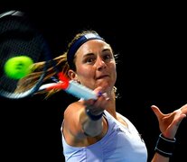 Nadia Podoroska sumó el segundo triunfo de su carrera sobre una top ten. (Fuente: AFP) (Fuente: AFP) (Fuente: AFP)