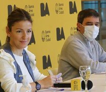 Soledad Acuña y Fernán Quirós, ministros de Educación y de Salud de Horacio Rodríguez Larreta.