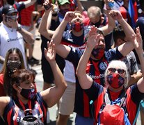 Los hinchas de San Lorenzo nunca pierden la ilusión. (Fuente: NA) (Fuente: NA) (Fuente: NA)