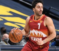 Facundo Campazzo logró una nueva tapa, la tercera desde su llegada a la NBA. (Fuente: AFP) (Fuente: AFP) (Fuente: AFP)