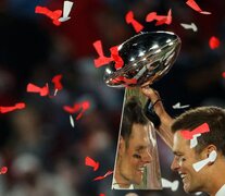 Tom Brady, ganador a los 43 años, de su séptimo Super Bowl.  (Fuente: AFP) (Fuente: AFP) (Fuente: AFP)