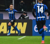 Martínez, con asistencia de Lukaku, marcó el tercer gol del Inter. (Fuente: AFP) (Fuente: AFP) (Fuente: AFP)