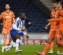 Marega festeja el segundo gol de Porto. (Fuente: AFP) (Fuente: AFP) (Fuente: AFP)