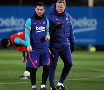 Messi y Koeman. (Fuente: NA) (Fuente: NA) (Fuente: NA)