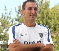 Rolando Schiavi, cuando dirigía a la Reserva de Boca.