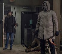 Lauren Cohan volvió a la serie como Maggie, junto a un enigmático enmascarado.