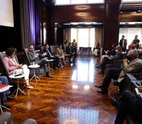 El gabinete económico en la reunión del jueves con los representantes de las empresas de alimentos.  (Fuente: Ministerio de Desarrollo Productivo) (Fuente: Ministerio de Desarrollo Productivo) (Fuente: Ministerio de Desarrollo Productivo)