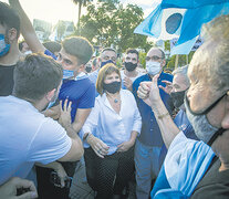 Patricia Bullrich, la presidenta del PRO, en medio de la movilización. (Fuente: Kala Moreno Parra) (Fuente: Kala Moreno Parra) (Fuente: Kala Moreno Parra)