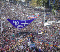8M de 2019, primera vez que Chile se sumaba a la Huelga Internacional feminista, preludio de las revueltas de octubre. (Fuente: Juan Pablo Barrientos) (Fuente: Juan Pablo Barrientos) (Fuente: Juan Pablo Barrientos)