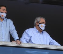 Jorge Ameal, durante uno de los partidos de Boca en el palco de la Bombonera. (Fuente: NA) (Fuente: NA) (Fuente: NA)