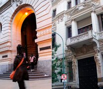 Las fachadas del Colegio Nacional del Buenos Aires y del Carlos Pellegrini. 